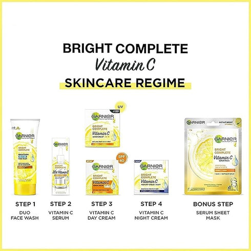 Garnier Bright Complete Brightening Duo Action Face Wash